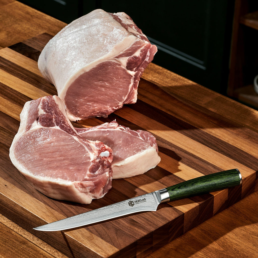 Damascus Steel Boning & Fillet Knife, 6"