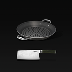 HexClad BBQ Grill Pan + Meat Cleaver Bundle